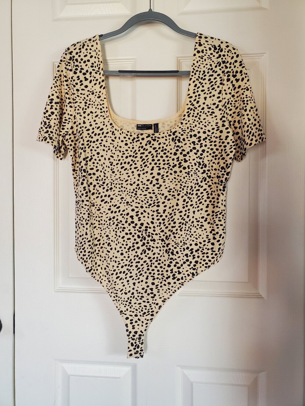 ASOS Skinny Fit T-shirt Bodysuit Mini Leopard Print Sexi Preppy Short Sleeves 14